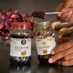 Gulkand Honey – Rose Petal Infused Raw Honey | Cooling & Digestive Wellness Blend