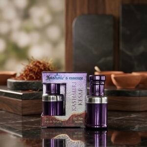 Kashmiri Kesar Ittar – Pure Saffron Fragrance Attar | Warm Golden Long-Lasting Perfume