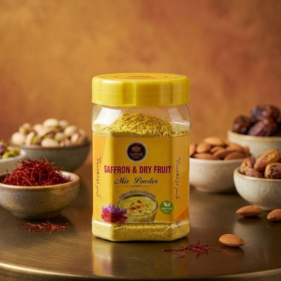 Premium Kashmiri Saffron Milk Masala – Traditional Kesar & Dry Fruit Blend