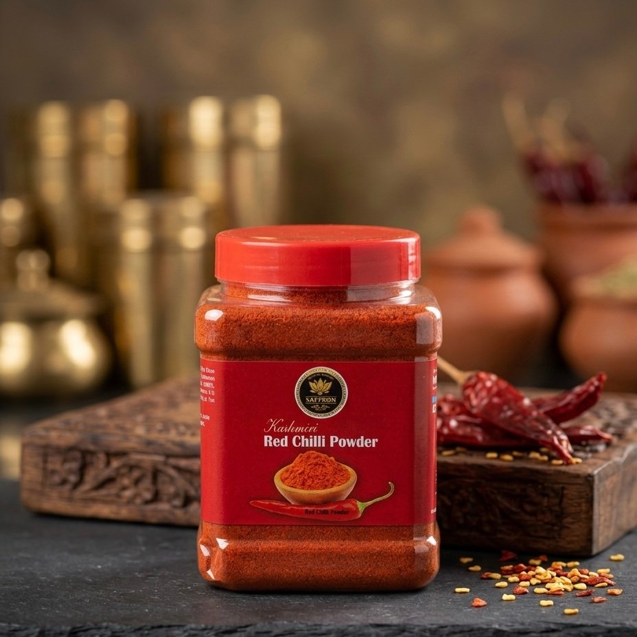 Premium Kashmiri Red Chilli Powder – Pure Vibrant Natural Spice | Mild Heat No Artificial Colour