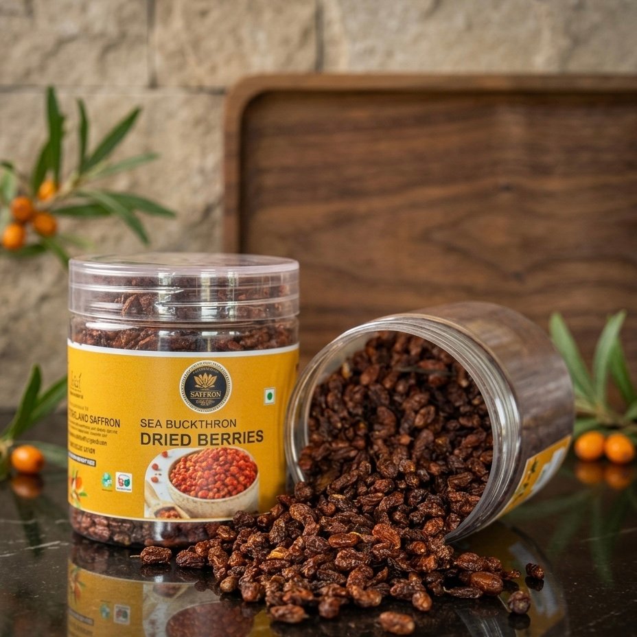 Premium Kashmiri Sea Buckthorn Berries – 190+ Nutrients | Himalayan Superfood | 150gm