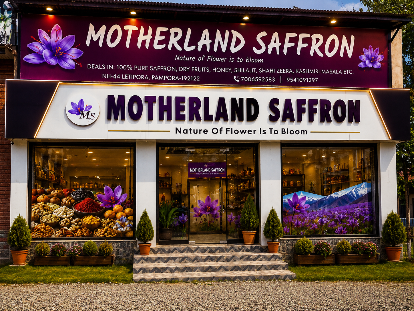 Pampore Kashmir saffron fields